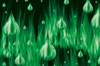 Need further information? Green droplets on a black background